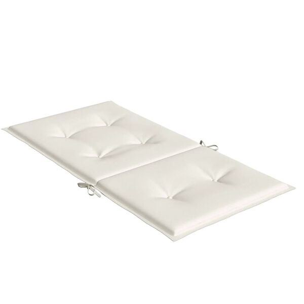 vidaXL Lowback Chair Cushions 2 pcs Melange Cream 100x50x4 cm Fabric
