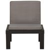 vidaXL Garden Lounge Chair with Cushion Plastic Grey