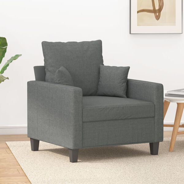 vidaXL Sofa Chair Dark Grey 60 cm Fabric