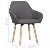 vidaXL Dining Chairs 2 pcs Dark Grey Fabric