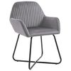 vidaXL Dining Chairs 6 pcs Grey Velvet