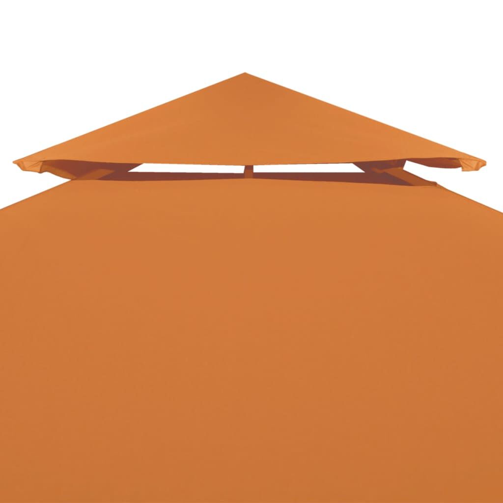vidaXL Gazebo Cover Canopy Replacement 310 g / m² Orange 3 x 3 m