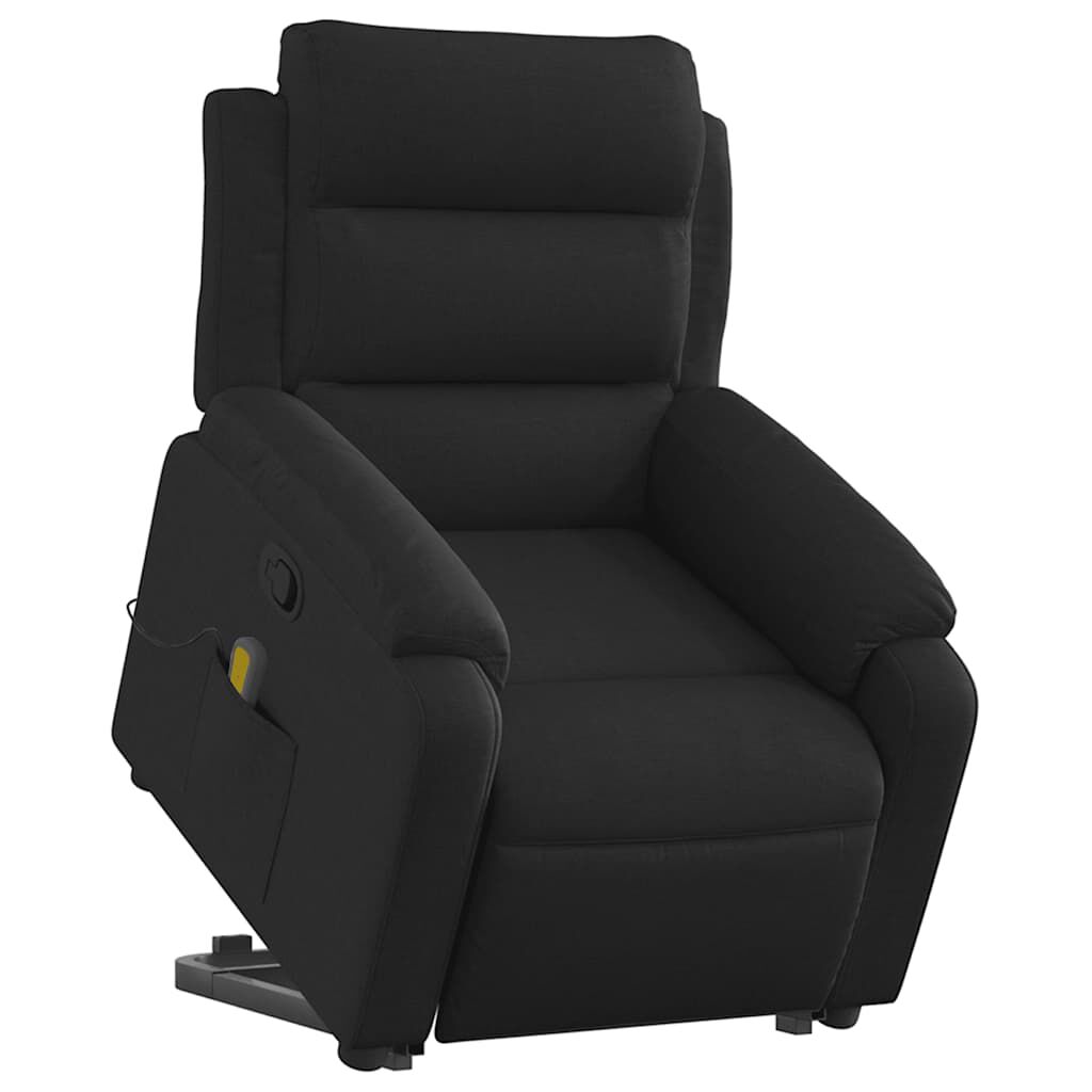 vidaXL Stand up Massage Recliner Chair Black Fabric