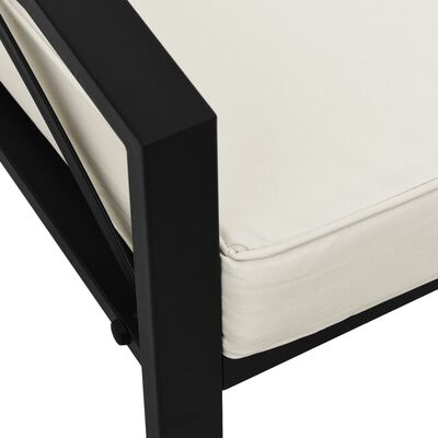 vidaXL Garden Chair with Sand Cushions 68x76x79 cm Steel