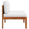 vidaXL 2 Piece Garden Lounge Set with Cushions Wood Acacia&Rope