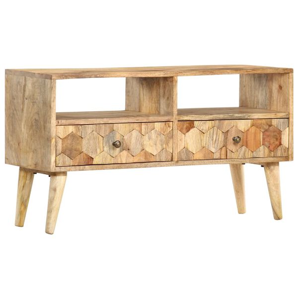 vidaXL TV Cabinet 90x30x50 cm Solid Mango Wood
