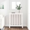 vidaXL Radiator Cover White 79.5x19x84 cm Solid Wood Pine
