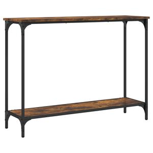vidaXL Console Table Smoked Oak 101x30.5x75 cm Engineered Wood