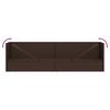 vidaXL Garden Bed with Cushion & Pillows Poly Rattan Brown