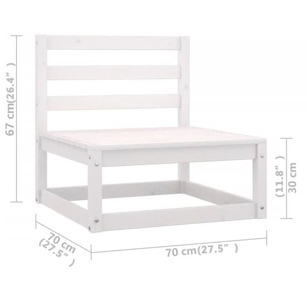 vidaXL 8 Piece Garden Lounge Set with Cushions Solid Pinewood