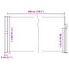 vidaXL Retractable Side Awning Taupe 117x300 cm