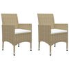 vidaXL 3 Piece Garden Dining Set Beige