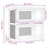 vidaXL Outdoor Rabbit Hutch 4 Doors Grey Wood