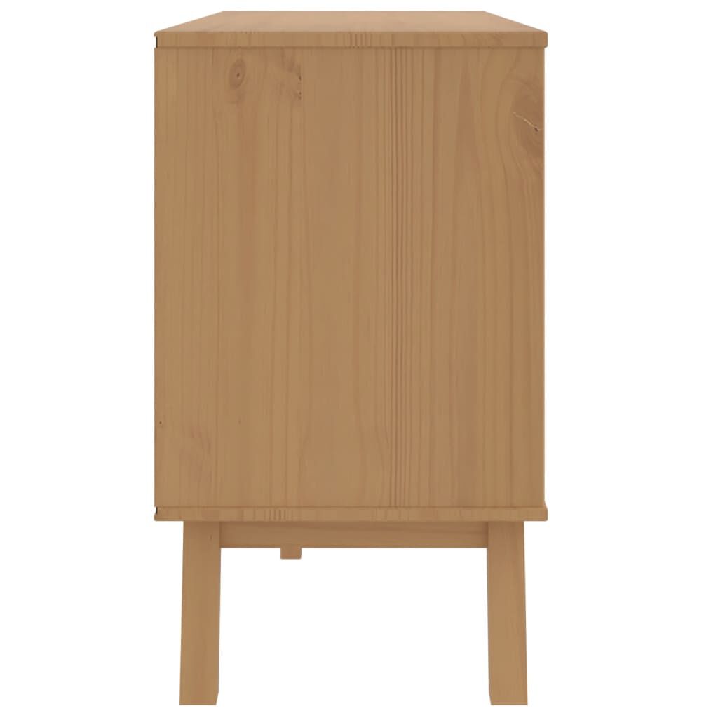 vidaXL Drawer Cabinet OLDEN Grey and Brown Solid Wood Pine