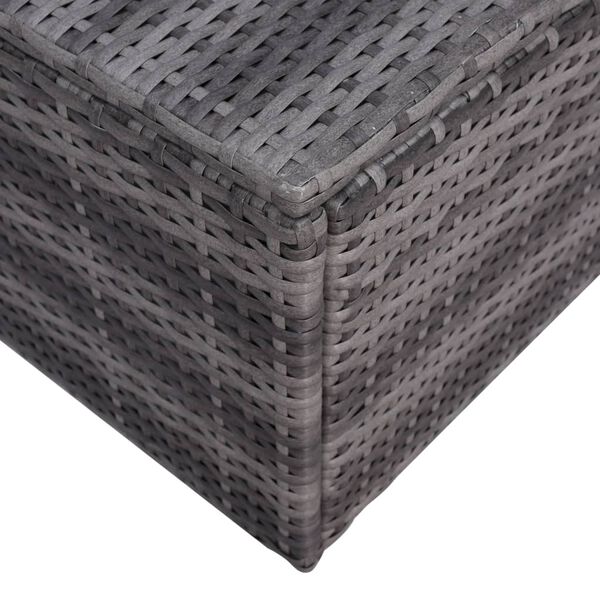 vidaXL 7 Piece Garden Sofa Set with Cushions & Pillows Poly Rattan Grey
