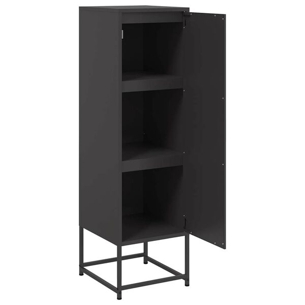 vidaXL Highboard Black 36x39x123 cm Steel
