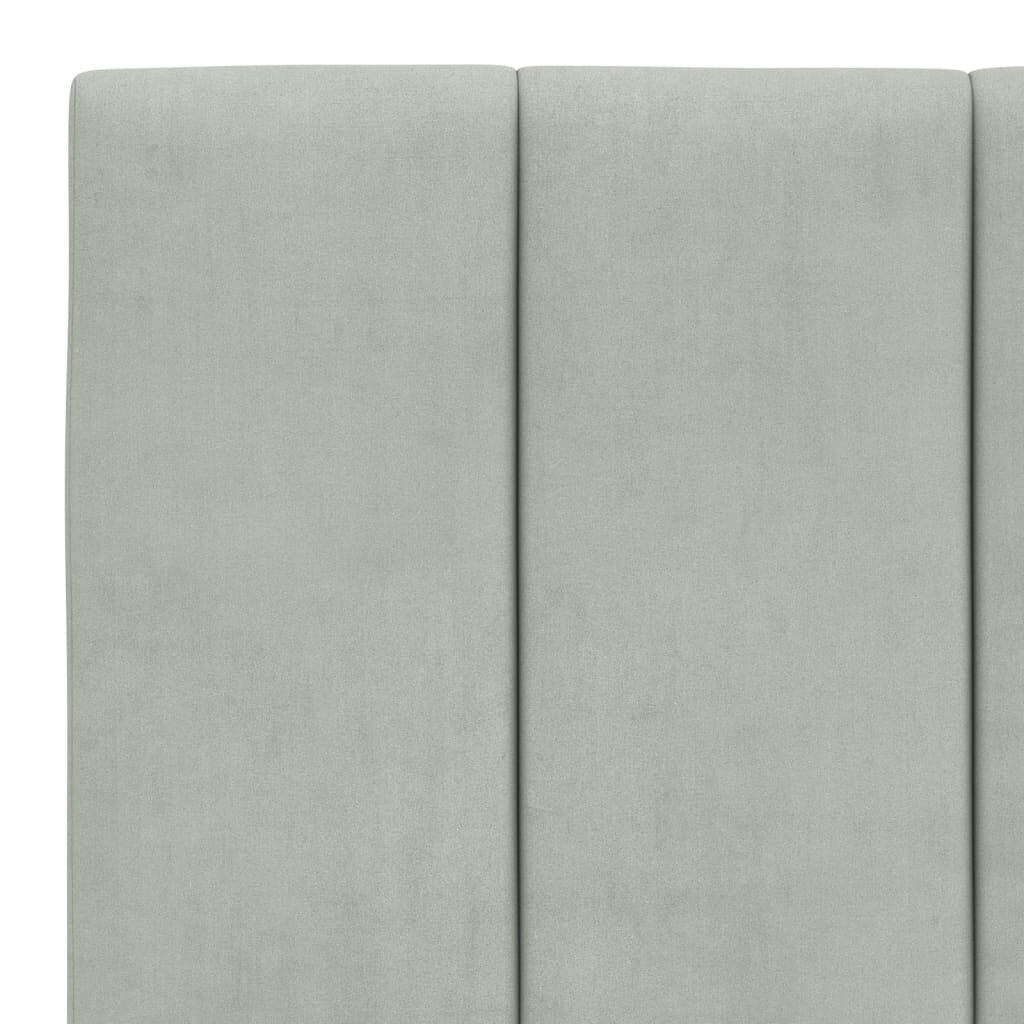 vidaXL Bed Frame without Mattress Light Grey 100x203 cm Velvet