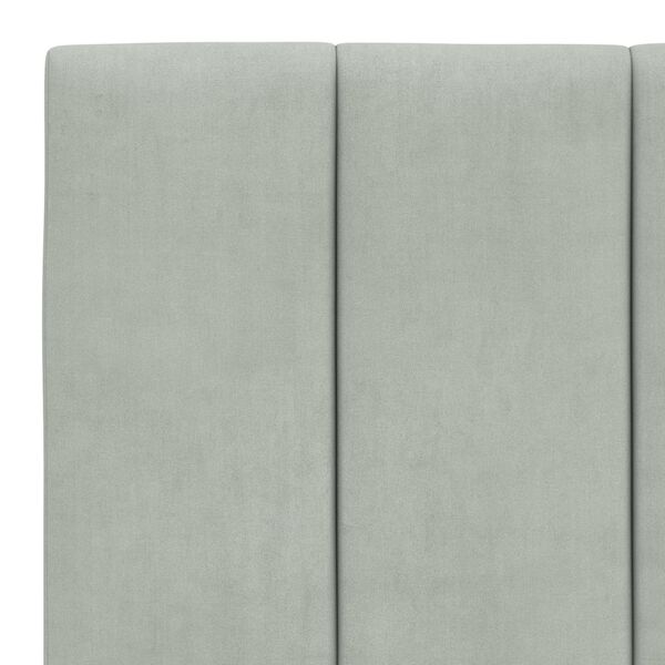 vidaXL Bed Frame without Mattress "Hanko" Light Grey 100x203 cm Velvet