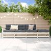 vidaXL 4 Piece Garden Lounge Set White Solid Wood Pine