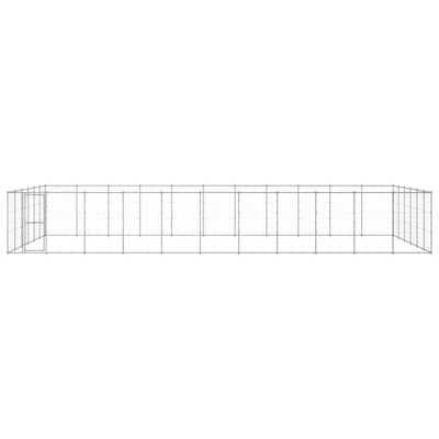 vidaXL Outdoor Dog Kennel Galvanised Steel 79.86 m²