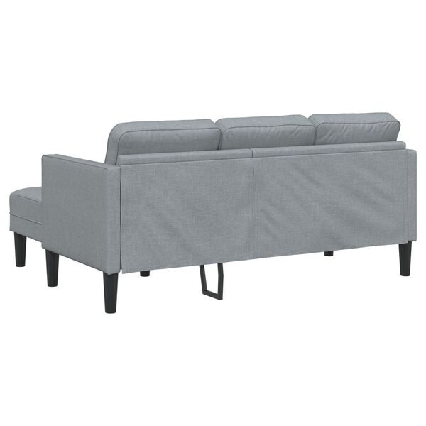vidaXL 2 Piece Sofa Set with Cushions Light Grey Fabric