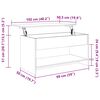 vidaXL Coffee Table Concrete Grey 102x50x52,5 cm Engineered Wood