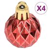 vidaXL 70 Piece Christmas Bauble Set Gold and Red