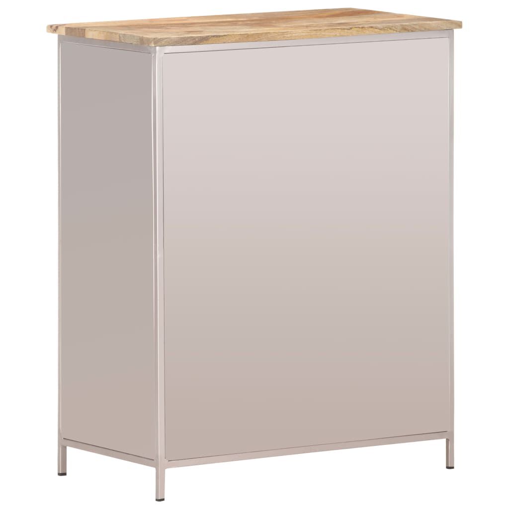 vidaXL Sideboard 60x35x75 cm Rough Mango Wood & Iron