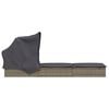 vidaXL Sunbed with Foldable Roof Grey 213x63x97 cm Poly Rattan
