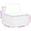 vidaXL 7 Piece Garden Lounge Set with Cushions Grey Poly Rattan