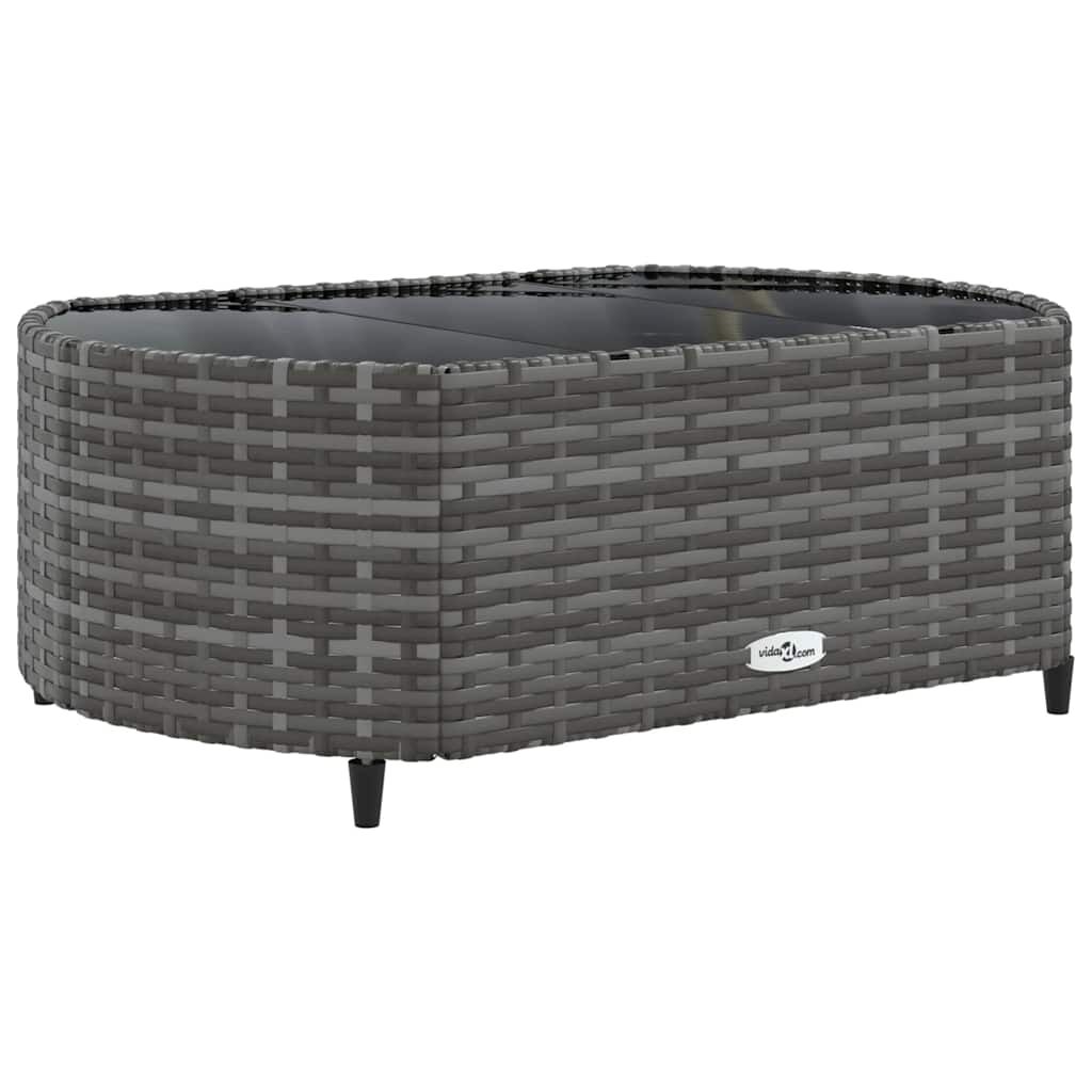 vidaXL 6 Piece Garden Sofa Set with Cushions Grey Poly Rattan