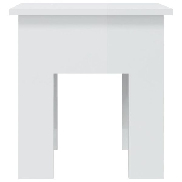 vidaXL Coffee Table High Gloss White 40x40x42 cm Engineered Wood