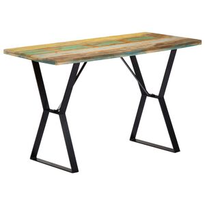 vidaXL Dining Table 120x60x76 cm Solid Reclaimed Wood