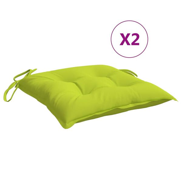 vidaXL Pallet Cushions 2pcs Bright Green 50x50x7 cm Oxford Fabric
