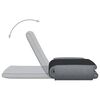 vidaXL Folding Floor Chair Light Grey Fabric