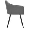 vidaXL Dining Chairs 2 pcs Light Grey Fabric