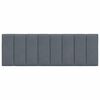 vidaXL Headboard Cushion "Hanko" Dark Grey 137 cm Double Velvet