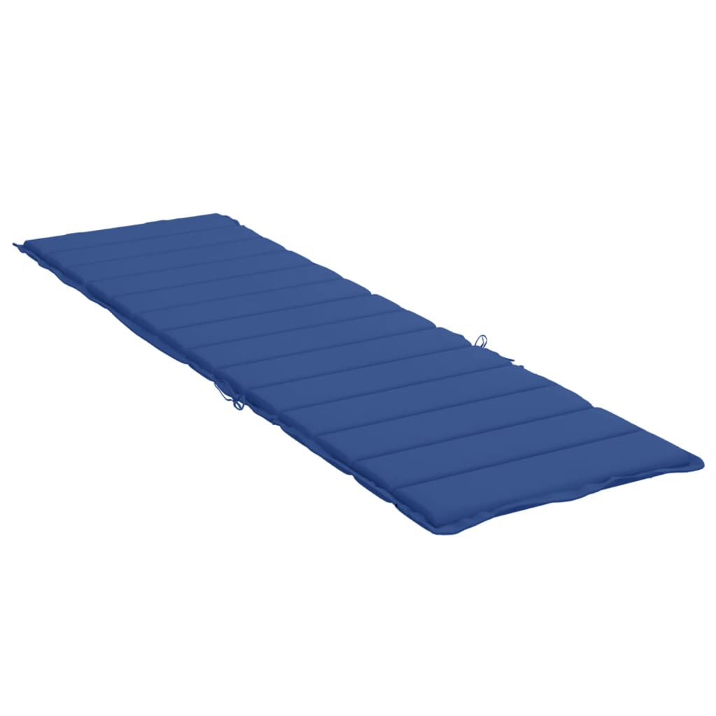 vidaXL Sun Lounger Cushion Royal Blue 200x70x3cm Oxford Fabric