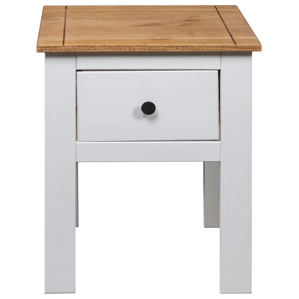 vidaXL Bedside Cabinet White 46x40x57 cm Pine Panama Range