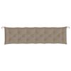 vidaXL Garden Bench Cushions 2 pcs Taupe 200x50x7 cm Oxford Fabric