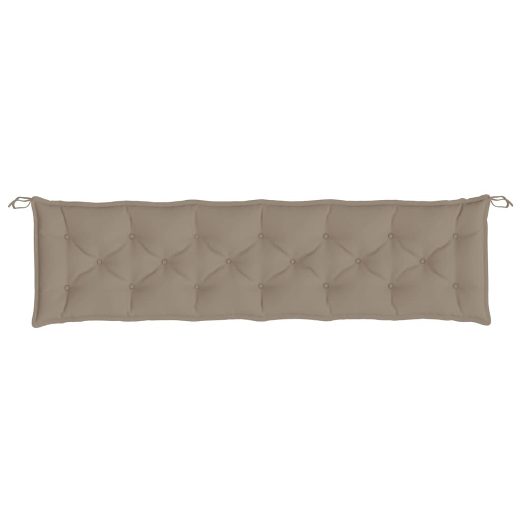 vidaXL Garden Bench Cushions 2 pcs Taupe 200x50x7 cm Oxford Fabric