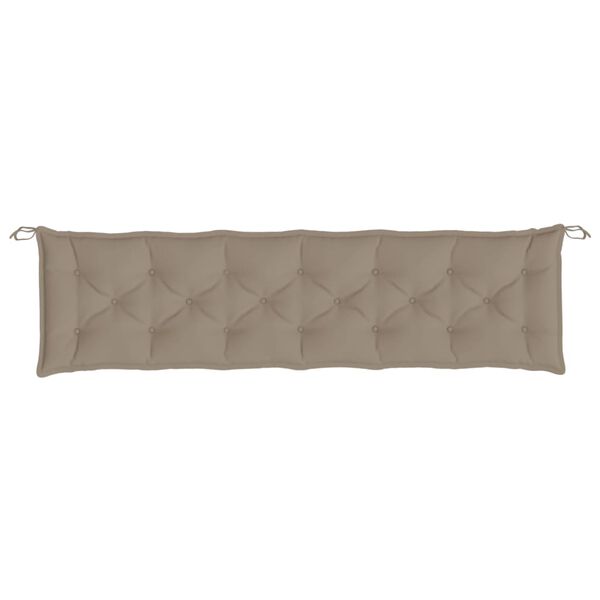 vidaXL Garden Bench Cushions 2 pcs Taupe 200x50x7 cm Oxford Fabric