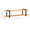 vidaXL TV Cabinet 160x40x40 cm Solid Rough Mango Wood
