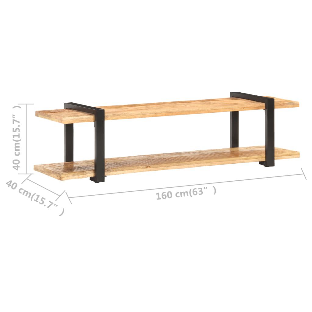vidaXL TV Cabinet 160x40x40 cm Solid Rough Mango Wood