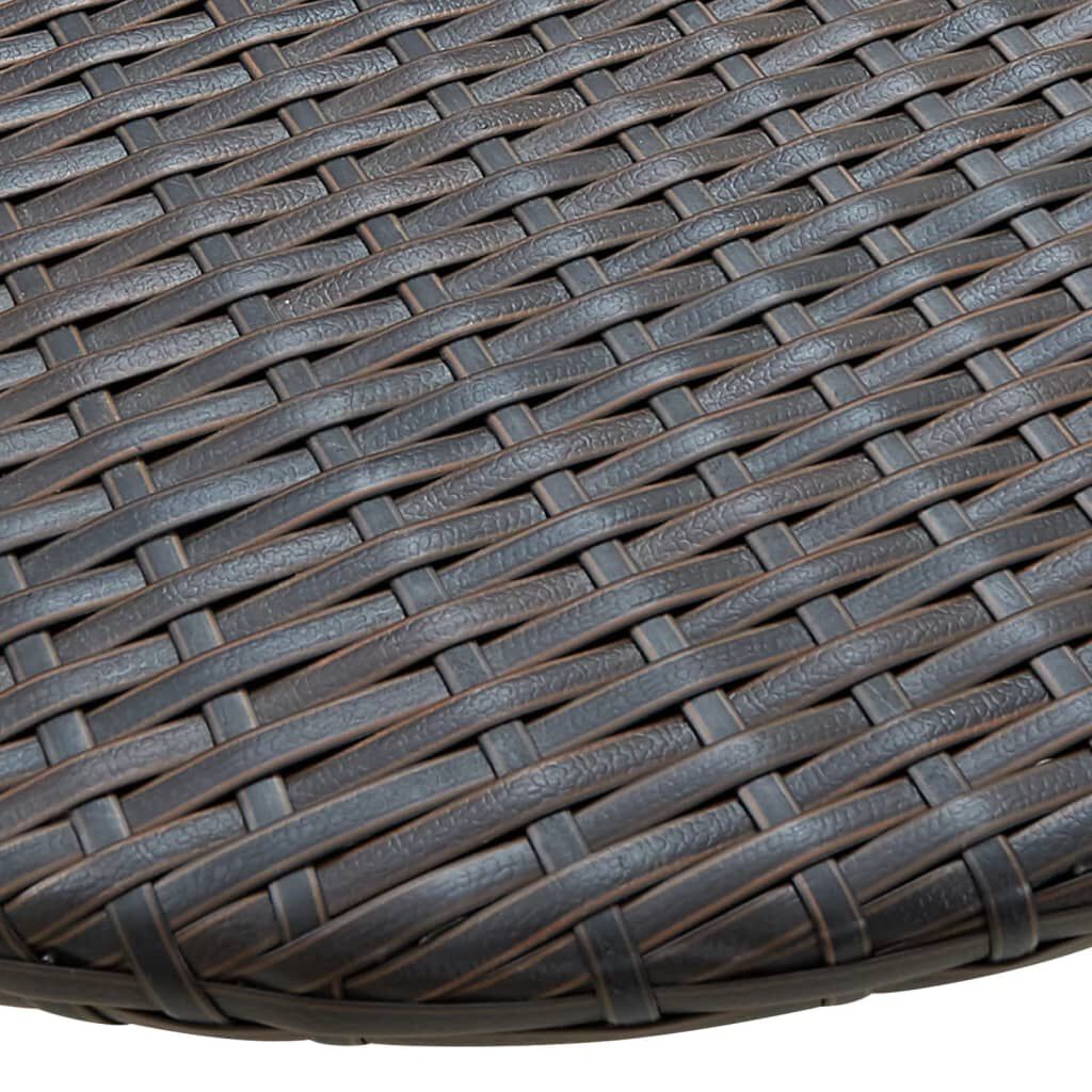 vidaXL Balcony Table Brown 60x60x40 cm Poly Rattan