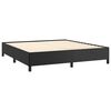 vidaXL Bed Frame without Mattress Black California King Faux Leather