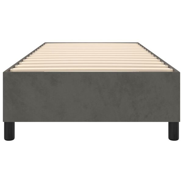 vidaXL Bed Frame without Mattress Dark Grey Twin Velvet (US Only)