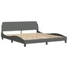vidaXL Bed Frame "Dover" Dark Grey 183x213 cm Fabric