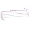vidaXL Wall-mounted Shoe Racks 2 pcs White 110x9x23 cm Solid Wood Pine