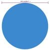 vidaXL Floating Round PE Solar Pool Film 250 cm Blue